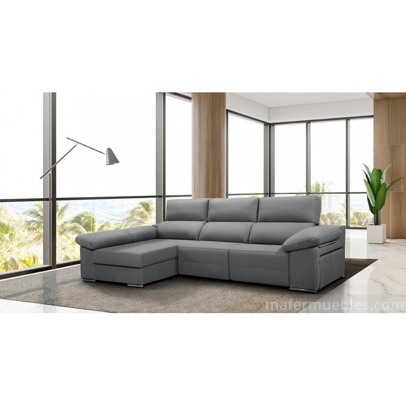 Sofa Chaise Longue Reclinable Electrico Baci Living Room